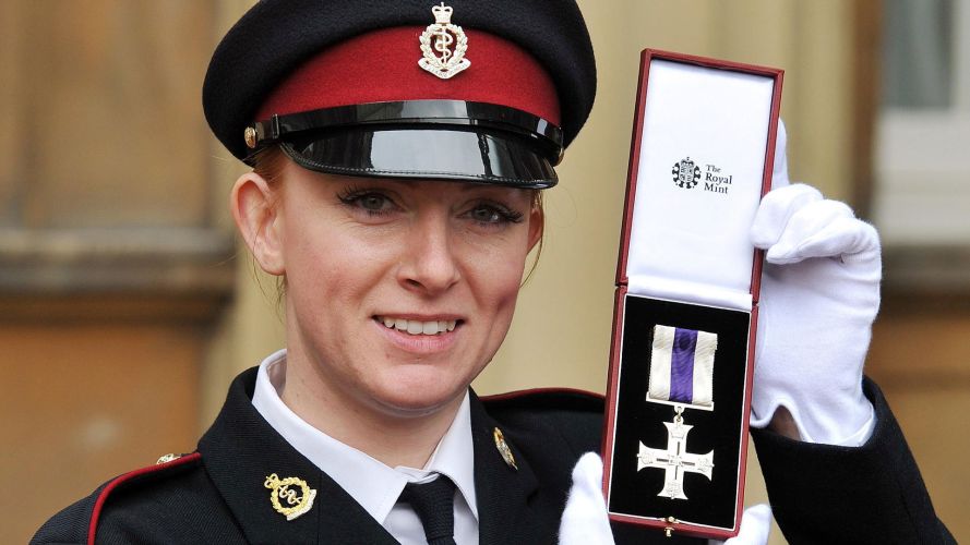 Cpl Sarah Bushbye holds her Military Cross, presented to her by Queen Elizabeth II in November 2010 (Picture: PA Images) Cpl Sarah Bushbye holds her Military Cross, presented to her by Queen Elizabeth II in November 2010 (Picture: PA Images)