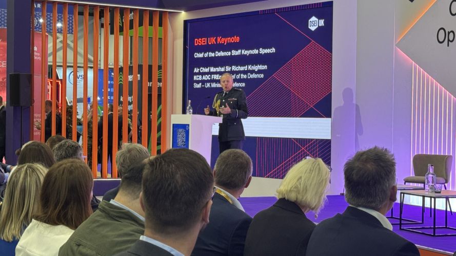 The audience view of the former Chief of the Air Staff at DSEI 2025 The audience view of the former Chief of the Air Staff at DSEI 2025