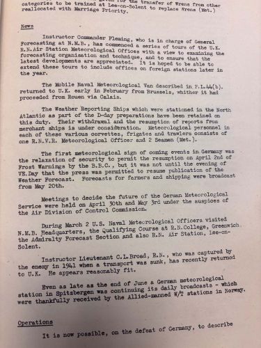 This document reveals that Allied manned weather stations in Norway were able to receive German meteorological broadcasts from Spitzbergen (Picture: MOD)