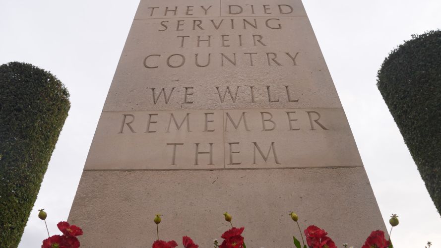 The Armed Forces Memorial ahead of the Service of Remembrance to mark Armistice Day at the National Memorial Arboretum in Alrewas, Staffordshire