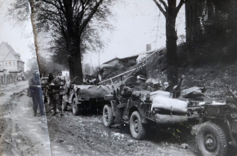 SAS jeeps behind enemy lines in Nazi Germany