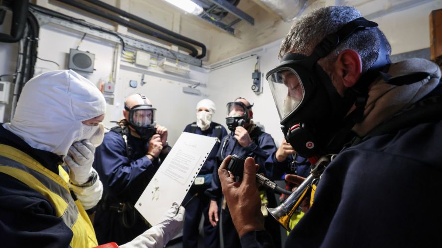 Personnel aboard undertook Fleet Operational Standards and Training (FOST) before arriving in Cyprus (Picture: Royal Navy) Personnel aboard undertook Fleet Operational Standards and Training (FOST) before arriving in Cyprus