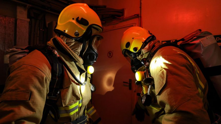 This included a realistic firefighting exercise (Picture: Royal Navy) This included a realistic firefighting exercise
