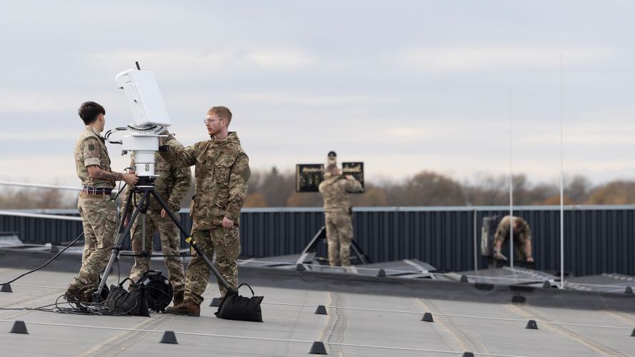 UK deploys counter drone unit to Belgium (Picture: MOD)