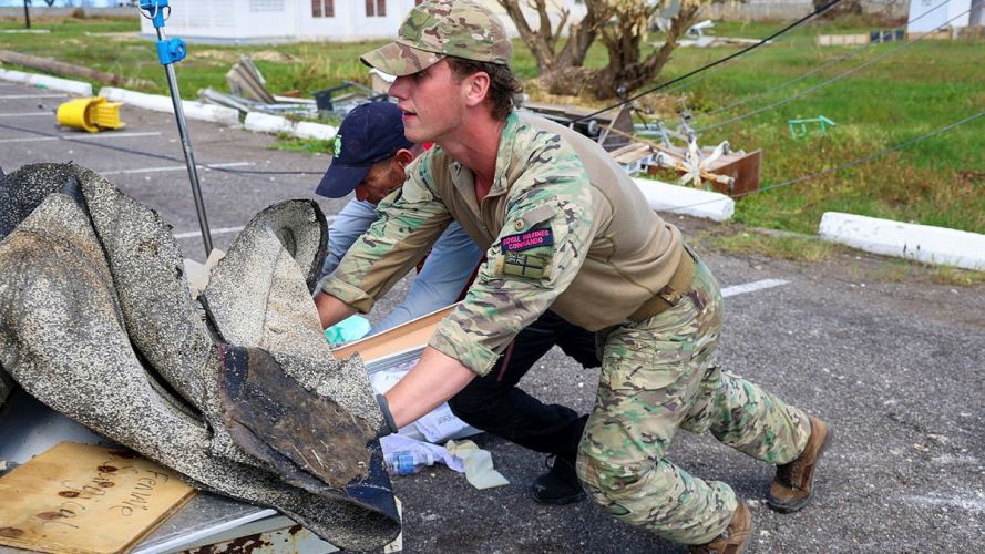 HMS Trent helps out after Hurricane Melissa in Jamaica