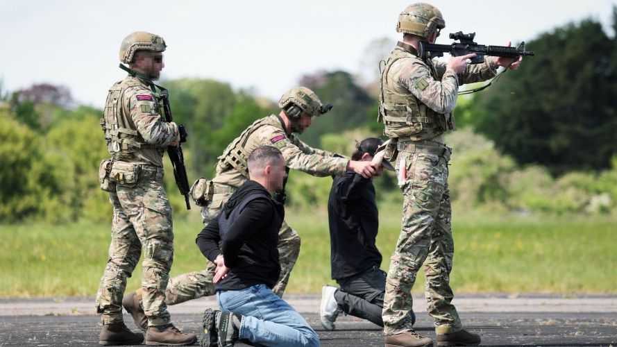 Stopping and securing a vehicle is highly coordinated and designed to prevent the occupants from escaping or initiating an attack