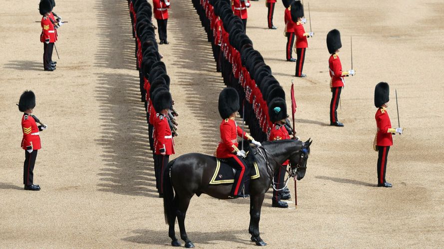 Despite being infanteers, the Grenadier Guards officers were mounted on horseback, something that traditionally would have afforded them a better view of the battlefield