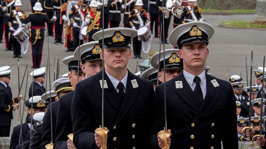 156 officers welcomed into Royal Navy and Royal Fleet Auxiliary at Britannia Royal Naval College in Dartmouth 13042022 CREDIT NAVY.jpg