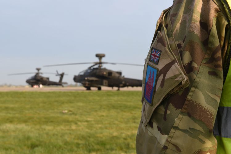 Apache helicopters from 18 Squadron took off from Wattisham Flying Station