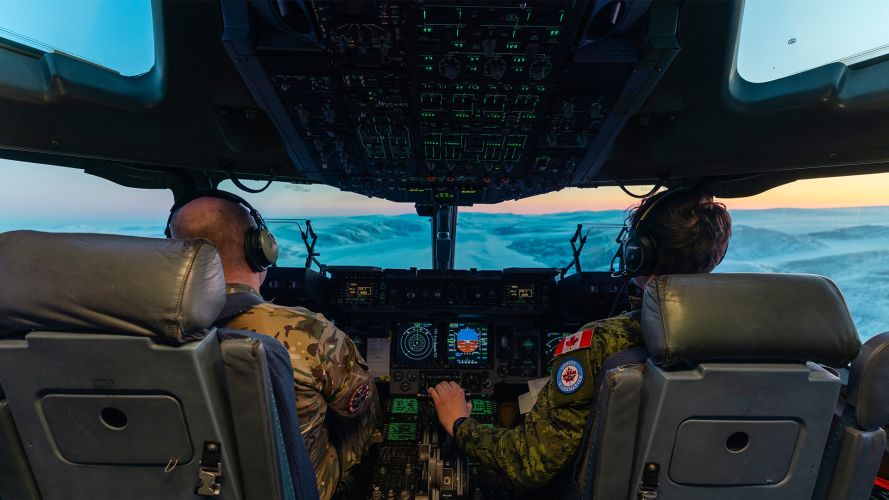 The mission in support of Exercise Polar Puma and Operation Boxtop marked the first time a British C-17 Globemaster had been piloted by a joint Royal Air Force and Royal Canadian Air Force crew