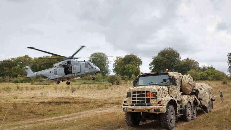 The exercise took place during summer leave because the training area was quieter (Picture: Royal Navy) The exercise took place during summer leave because the training area was quieter (Picture: Royal Navy)