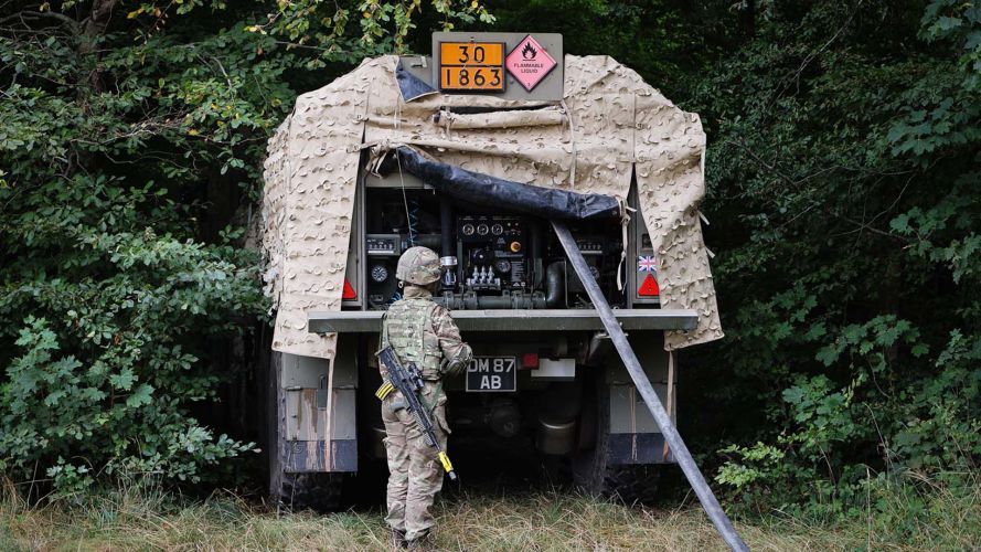 The vehicle storing the fuel to refuel the helicopters during Exercise Green Reminder 2 (Picture: Royal Navy) The vehicle storing the fuel to refuel the helicopters during Exercise Green Reminder 2 (Picture: Royal Navy)