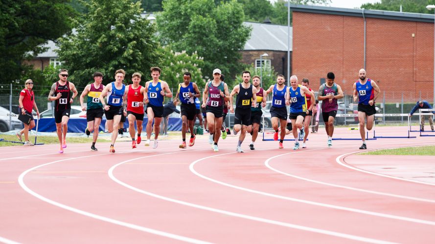 17062026 Army runners on track at Inter Corps Athletics Credit Alligin Photography British Army athletes take to the track at the Military Stadium in Aldershot (Picture: Alligin Photography)