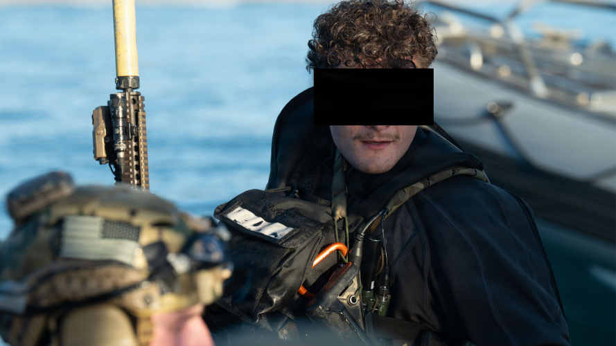 A US Air Force pararescueman regroups with his teammates during Exercise Bamboo Eagle