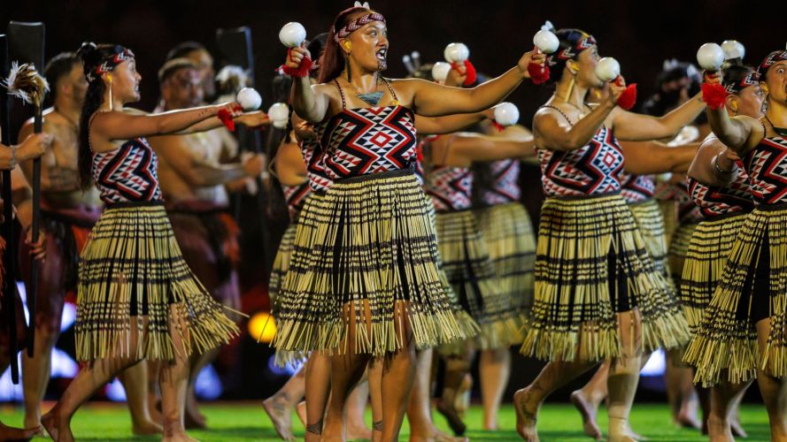 Performers from New Zealand danced and revelled in the atmosphere 