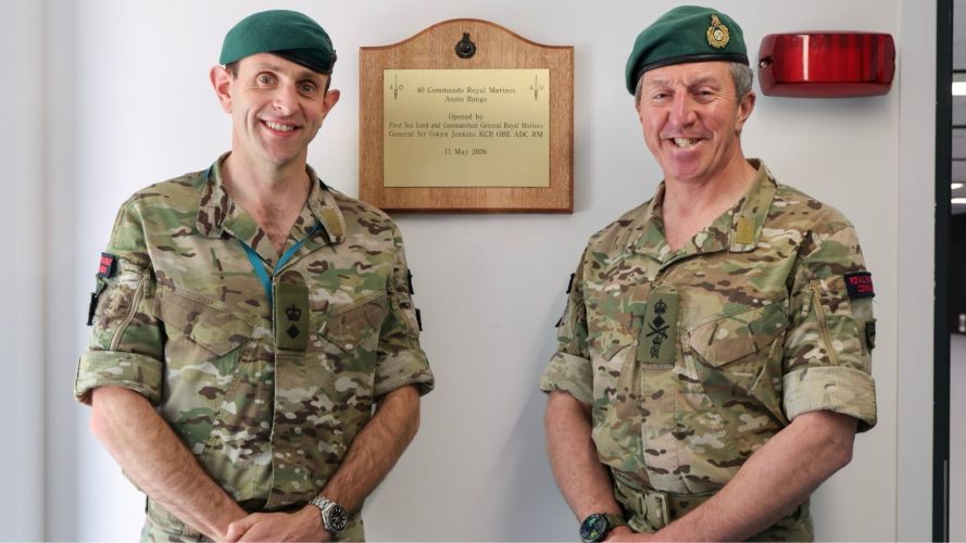 It came as the First Sea Lord visited 40 Commando, officially opening the new 'Anzio' range
