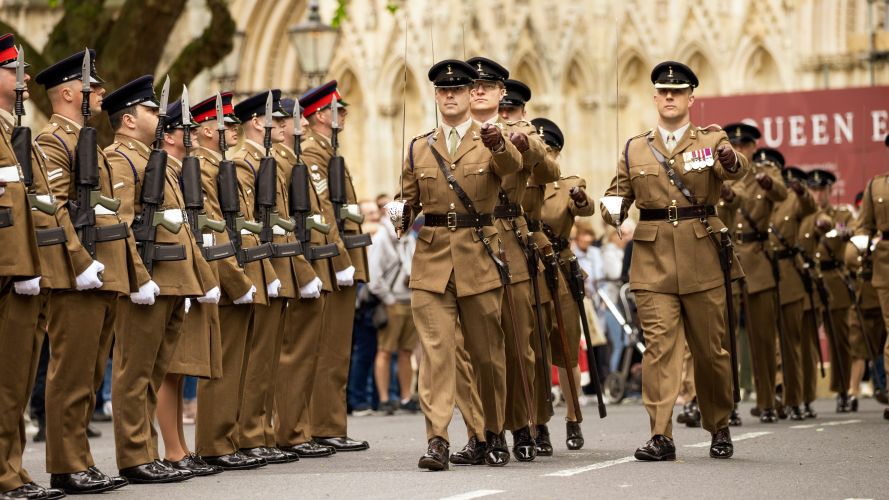 2 Signal Regiment Soldiers march past York Minster at freedom of the city parade in York 19052022 CREDIT MOD Crown Copyright.jpg