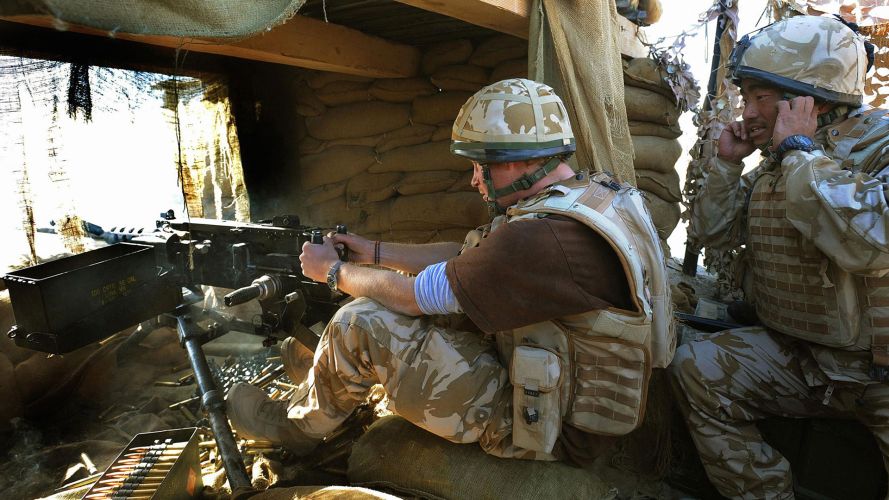 Prince Harry fires a .50 calibre machine gun at an observation post near Garmsir, Afghanistan (Picture: PA Images) Prince Harry fires a .50 calibre machine gun at an observation post near Garmsir, Afghanistan (Picture: PA Images)