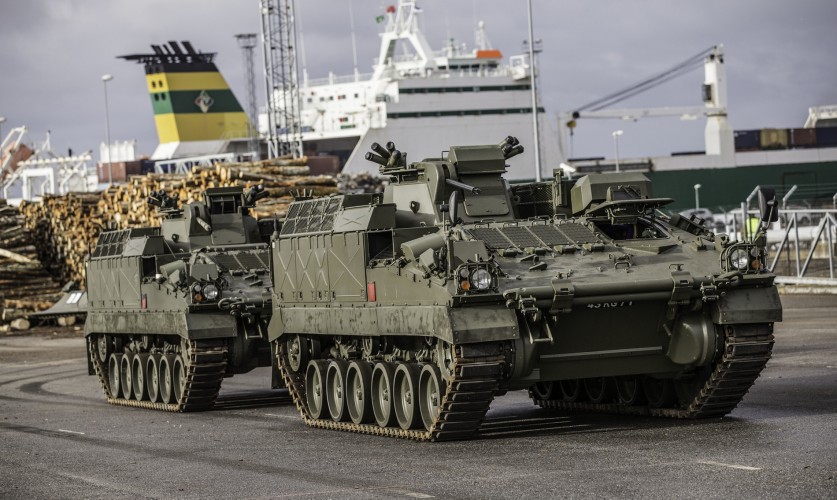 UK Armoured Vehicles Arrive In Estonia 