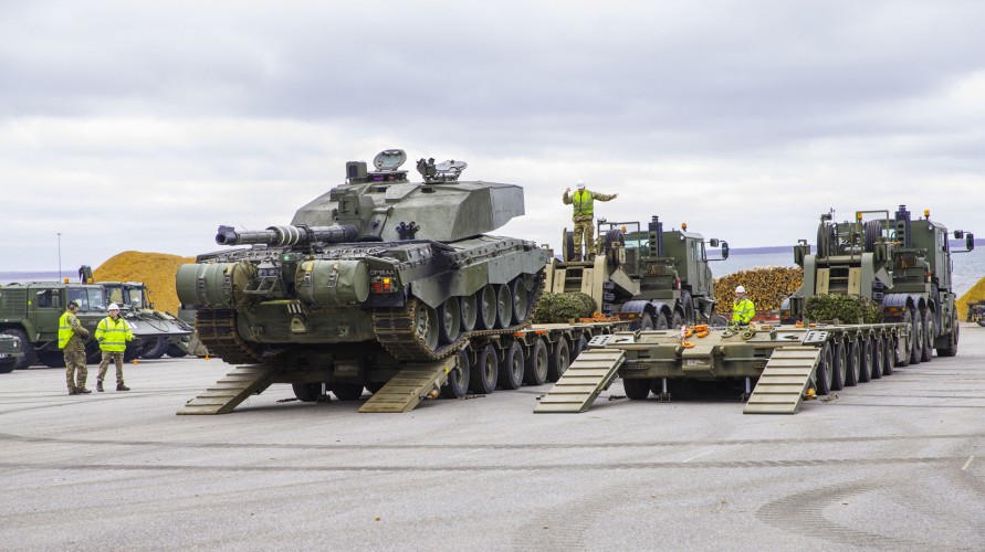 UK Armoured Vehicles Arrive In Estonia 