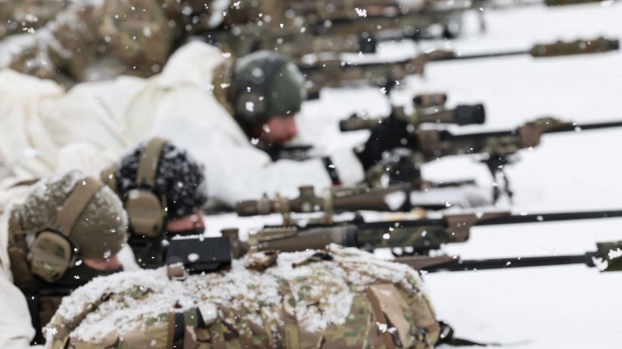A Royal Marines sniper is expected to operate in any conditions, including of course snow, being aware of the way the cold will affect the function of the weapon, ammo and the human body