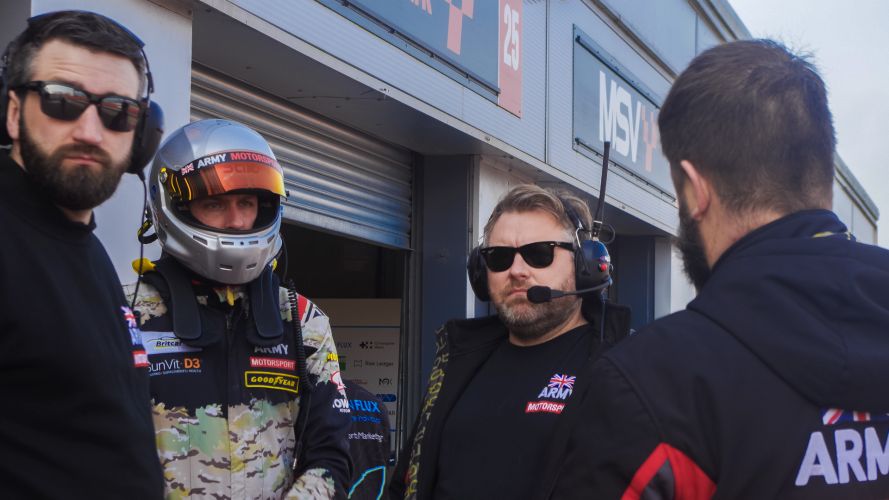 Communication is key for teams like the Army Sports Car Racing team to succeed in Britcar competitions (Picture: RF Motorsport Media)