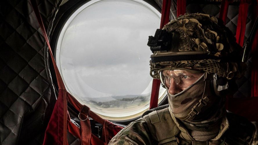 RAF Regiment personnel on board 27 Sqn Chinook, taking part in Exercise Cobra Warrior (Picture: MOD) RAF Regiment personnel on board 27 Sqn Chinook, taking part in Exercise Cobra Warrior (Picture: MOD)