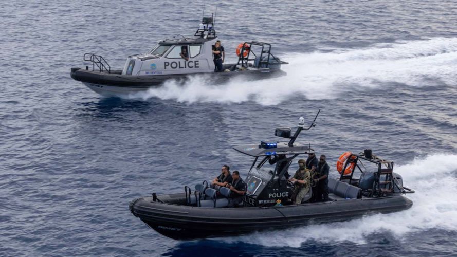Joint maritime training brings together HMS Trent, 42 Commando and Royal Montserrat Police (Picture: MOD) 22102026 Joint maritime training brings together HMS Trent, 42 Commando and Royal Montserrat Police Picture MOD
