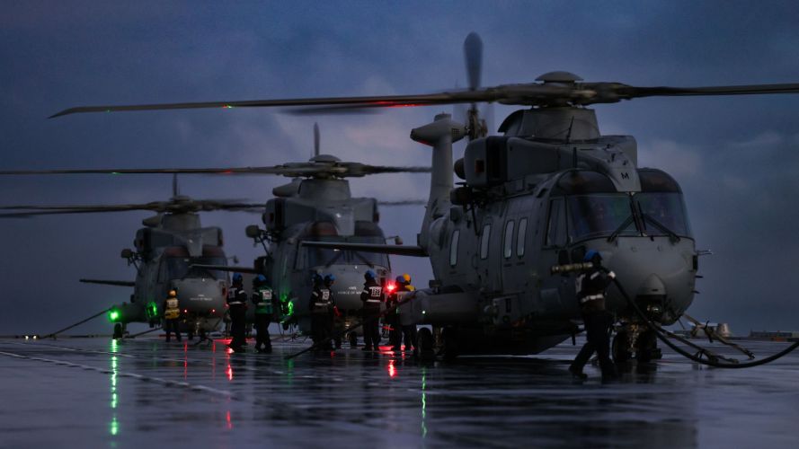 This image of Merlin helicopters won Lphot Clarke the Fleet Air Arm award