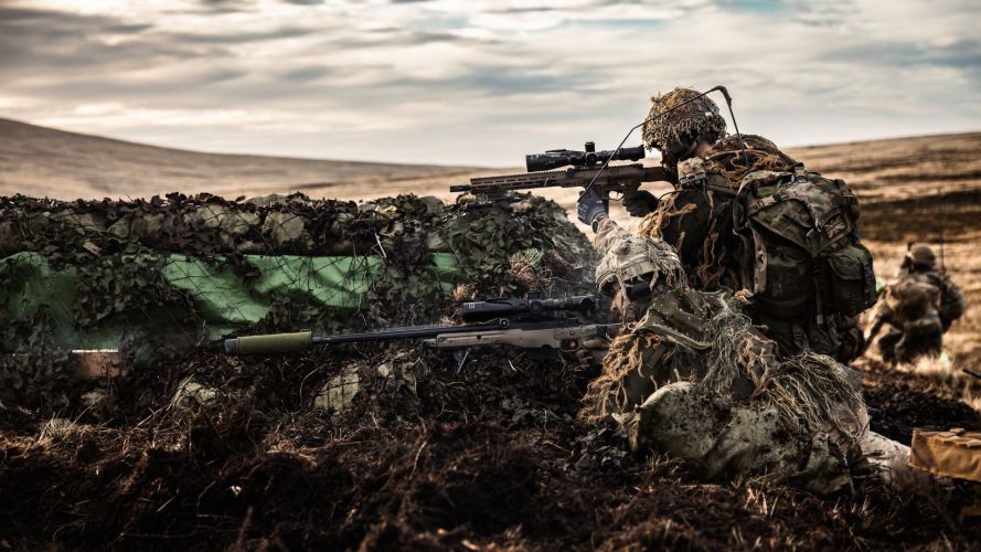 While a sniper using the L115A3 Long Range Rifle provided covering fire from a distance (Picture: Defence Ops) While a sniper using the L115A3 Long Range Rifle provided covering fire from a distance (Picture: Defence Ops)