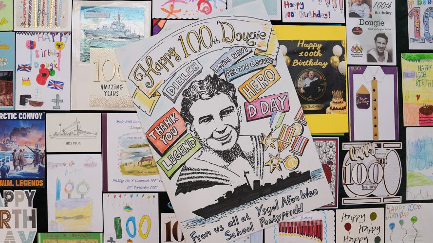 Cards arrived from well-wishers around the world 