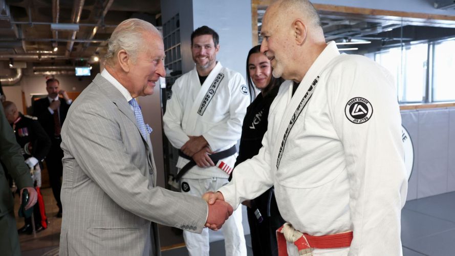 And his father, Maurucio Gomes, who is recognised as the godfather of British Jiu-Jitsu (Picture: PA)