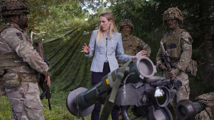 AF Minister Louise Sandher-Jones in Estonia Picture PA