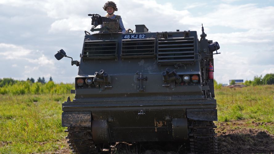 AF Minister Louise Sandher-Jones in Estonia Picture PA