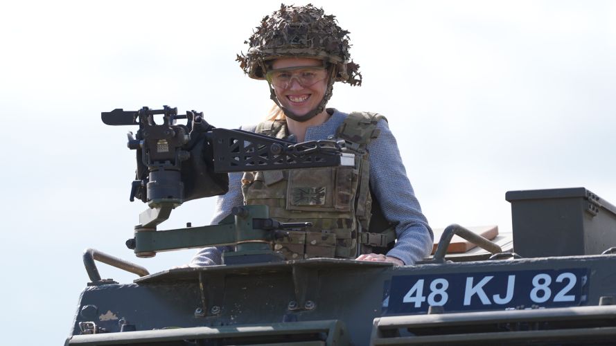 AF Minister Louise Sandher-Jones in Estonia Picture PA