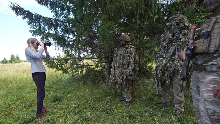 AF Minister Louise Sandher-Jones in Estonia Picture PA