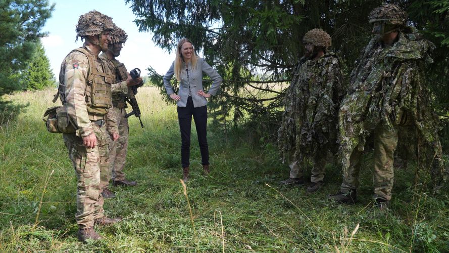 AF Minister Louise Sandher-Jones in Estonia Picture PA