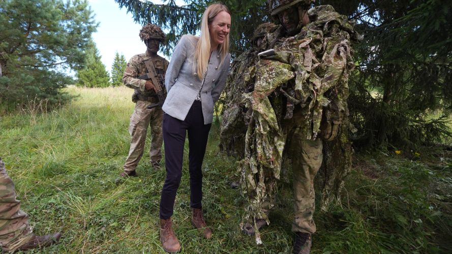 AF Minister Louise Sandher-Jones in Estonia Picture PA