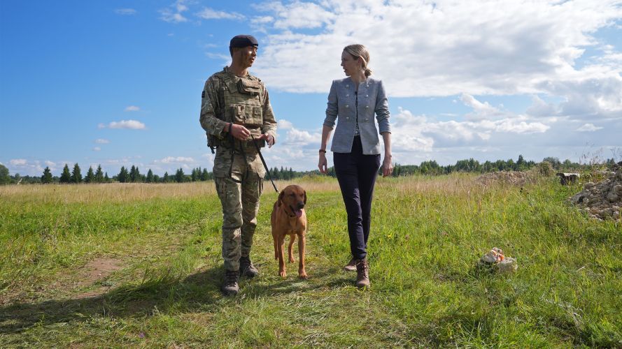 AF Minister Louise Sandher-Jones in Estonia Picture PA