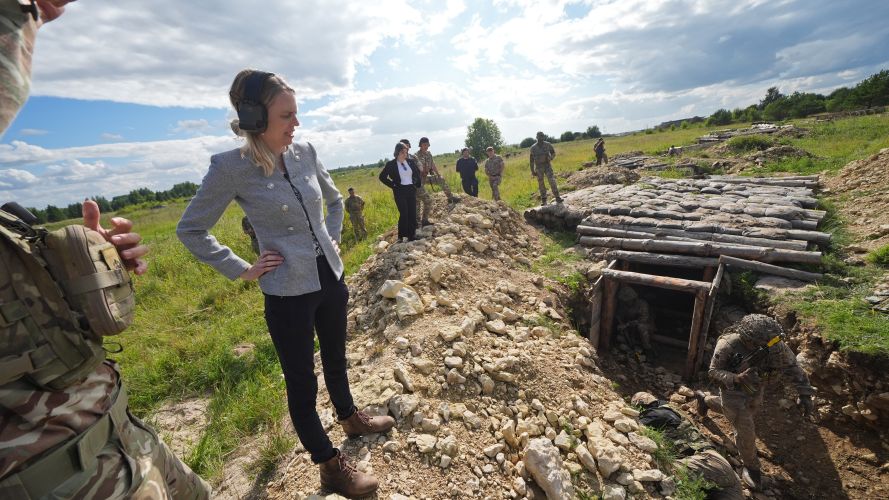 AF Minister Louise Sandher-Jones in Estonia Picture PA