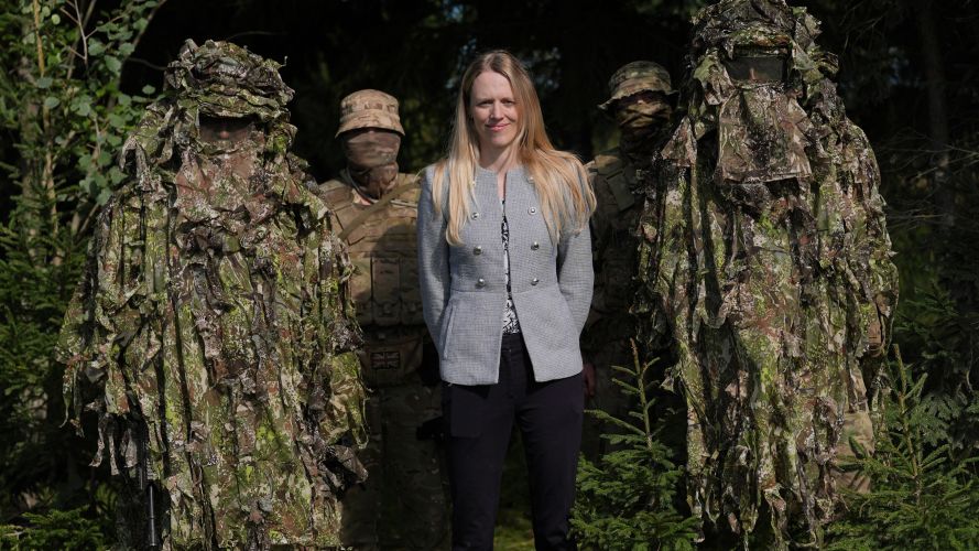 AF Minister Louise Sandher-Jones in Estonia Picture PA