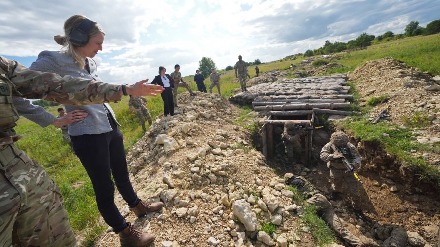 AF Minister Louise Sandher-Jones in Estonia Picture PA