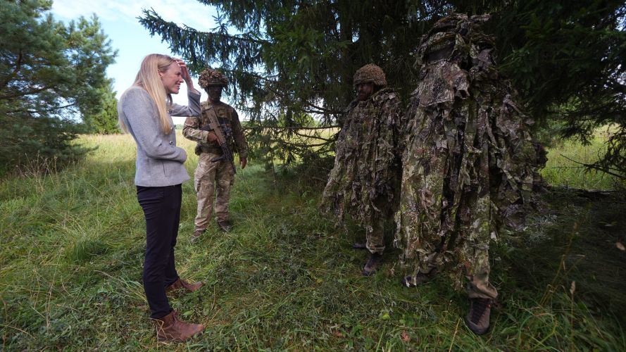 AF Minister Louise Sandher-Jones in Estonia Picture PA