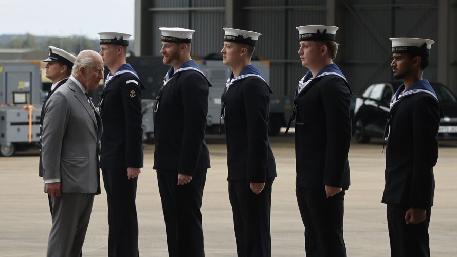 King Charles inspects personnel during the visit (Picture: BFBS)