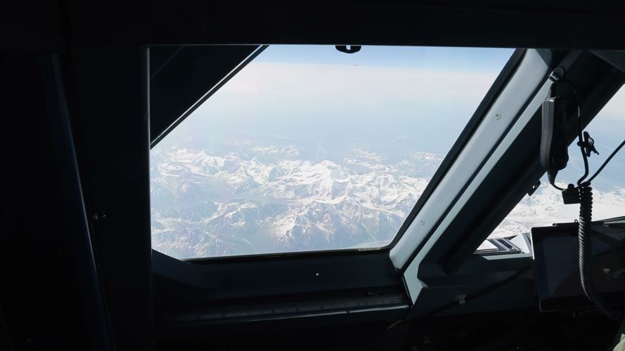 Mountain views during journey from Brize Norton to Darwin for Ex Pitch Black