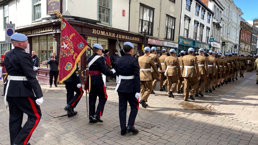 3 REGIMENT ARMY AIR CORPS Freedom Parade celebrations gathered plenty of spectators in Bury St Edmunds 31032022 CREDIT BFBS.jpeg