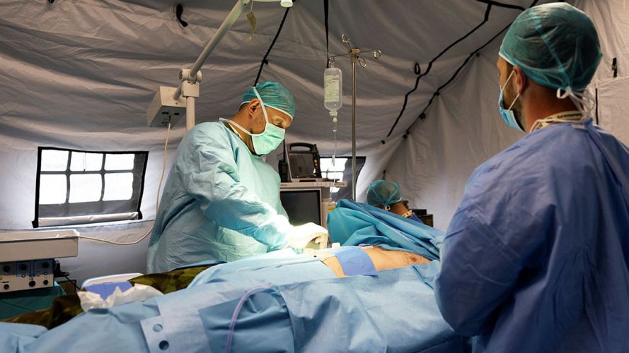 The surgery room in the Balkan Medical Treatment Facility (BMTF) (Picture: MOD)