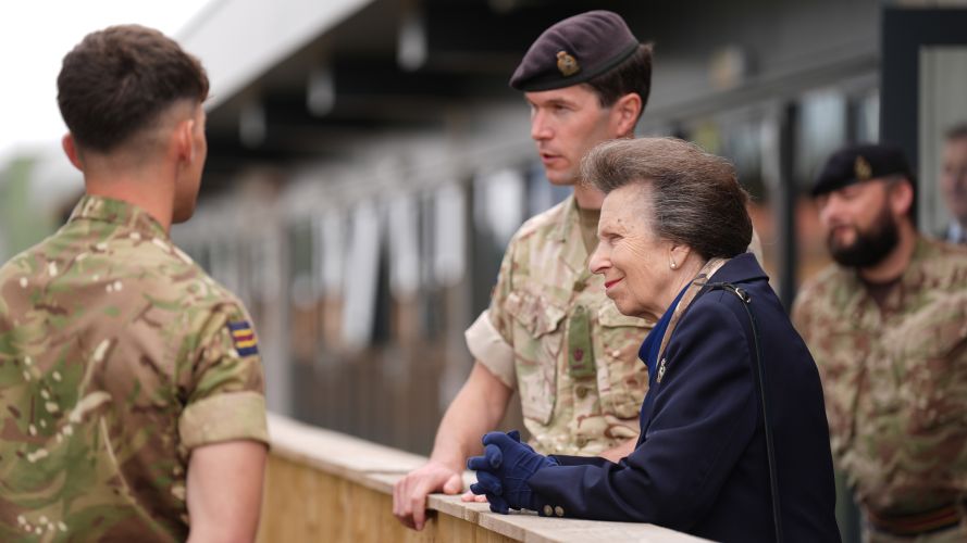 Princess Anne was officially opening officially the new £77 million veterinary and welfare facilities for the 1st Military Working Dog Regiment (Picture: PA) Princess Anne was officially opening officially the new £77 million veterinary and welfare facilities for the 1st Military Working Dog Regiment (Picture: PA)