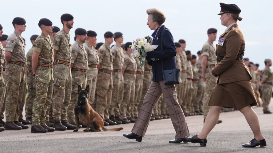 The Princess Royal, with Commanding Officer Lieutenant Colonel Ann O'Flynn, during a visit to Kendrew Barracks in Cottesmore (Picture: PA) The Princess Royal, with Commanding Officer Lieutenant Colonel Ann O'Flynn, during a visit to Kendrew Barracks in Cottesmore pic PA
