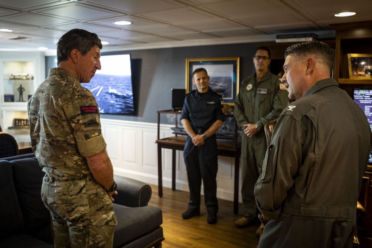 In addition, he spoke with Captain David Skarosi, Commanding Officer of the USS Gerald R Ford 
